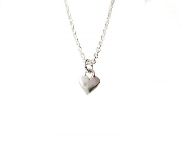 Handcrafted small sterling silver heart