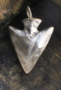 Solid silver arrowhead