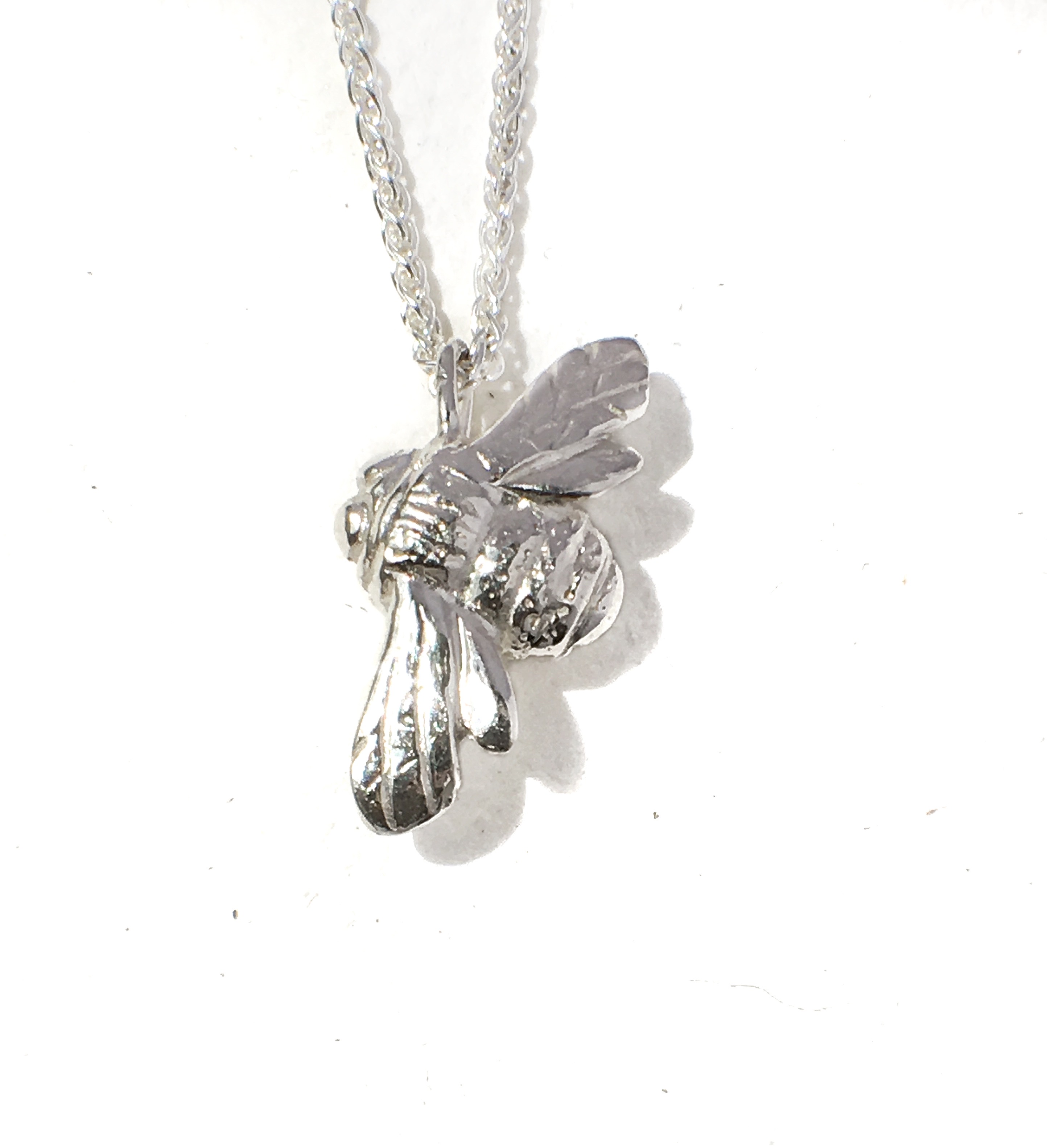 ♻️Recycled Sterling Silver Mixed Metal Bumble Bee Necklace