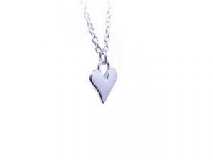 Hand crafted sterling silver heart