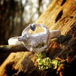 dog, heart, ring, silver