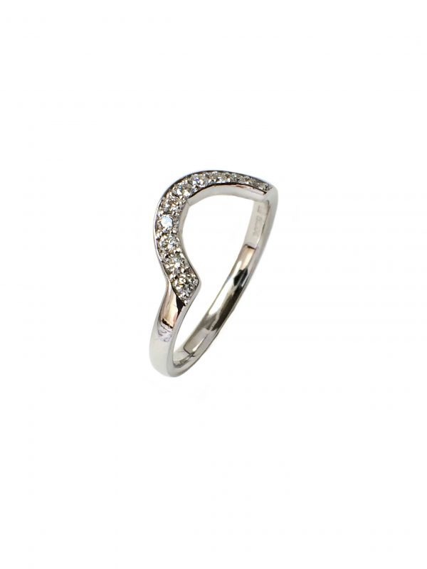 Diamond and white gold wedding ring