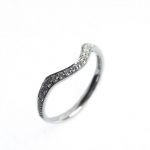 Wedding ring set with diamonds.