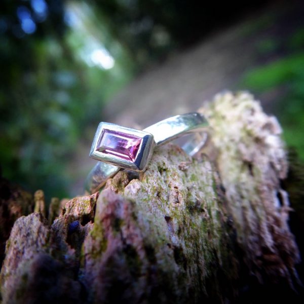 Pink tourmaline ring